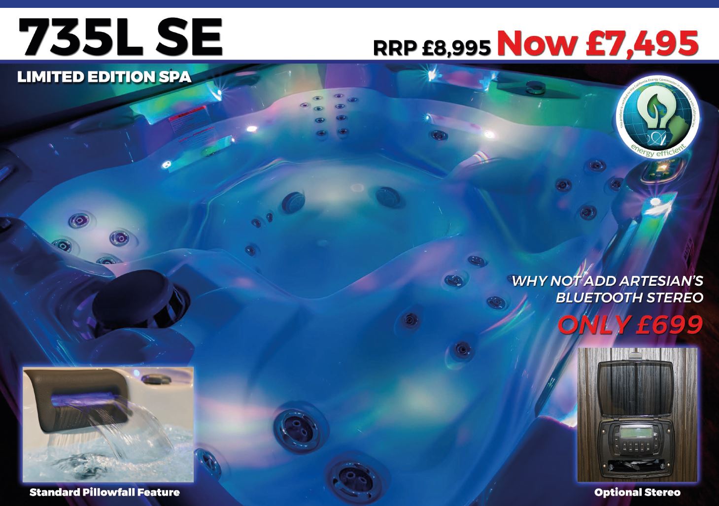 735L DETAILS- Sept 2021 735L Hot tub price